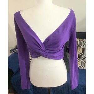 Purple Crop Tank Top - Timing Brand - Size Large